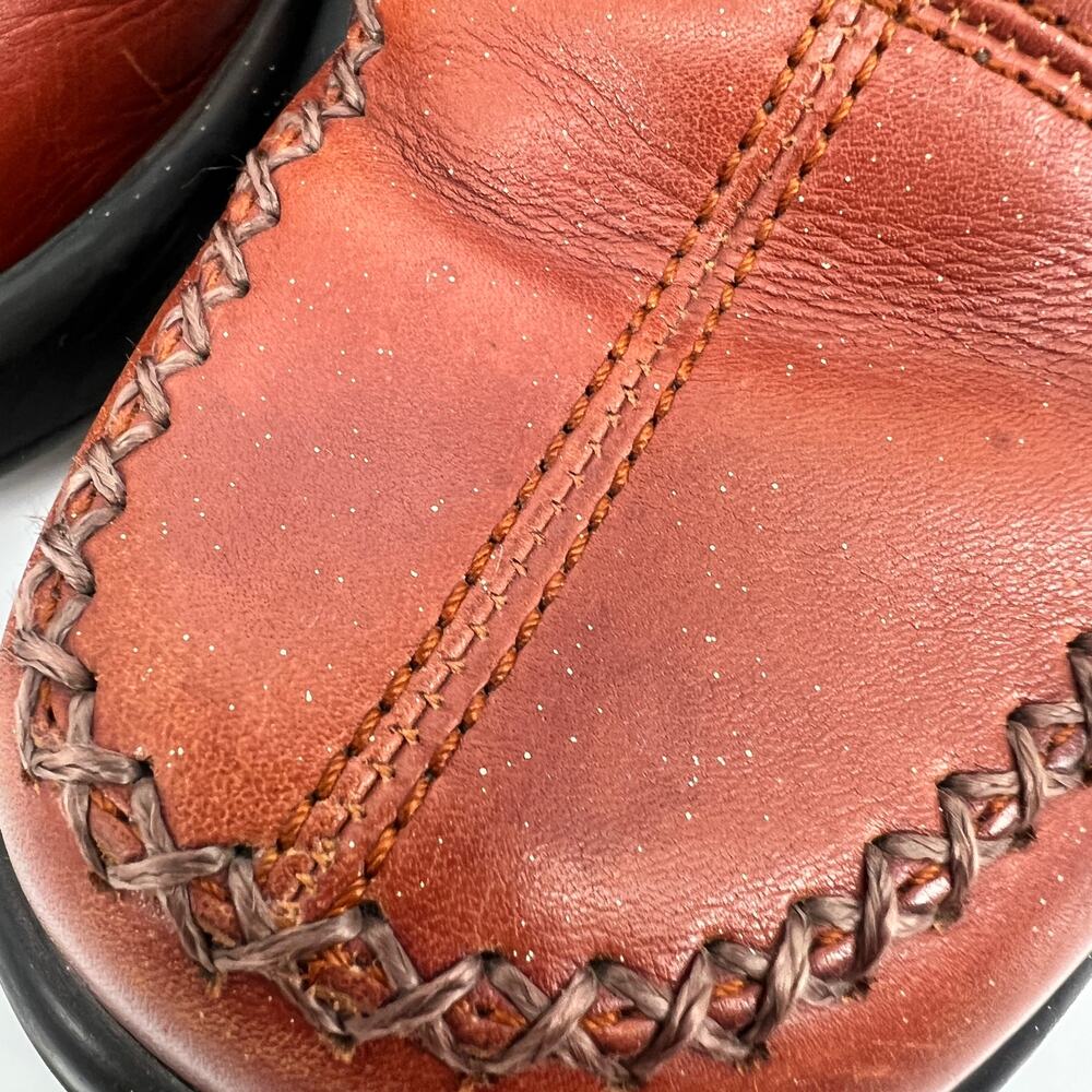 Vintage Y2K Dansko Mule Clog Women EU 39 US 8.5-9 Cognac Brown Leather FLAW READ - Picture 6 of 11